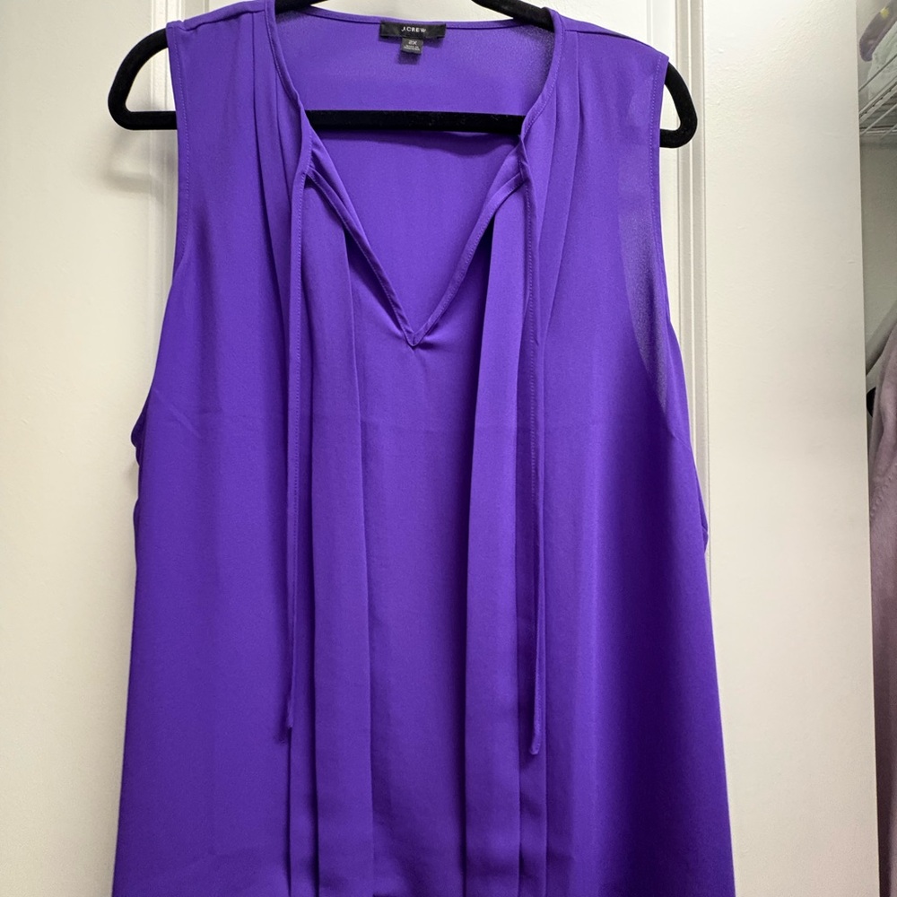 JCrew Women's Purple Sleeveless Top